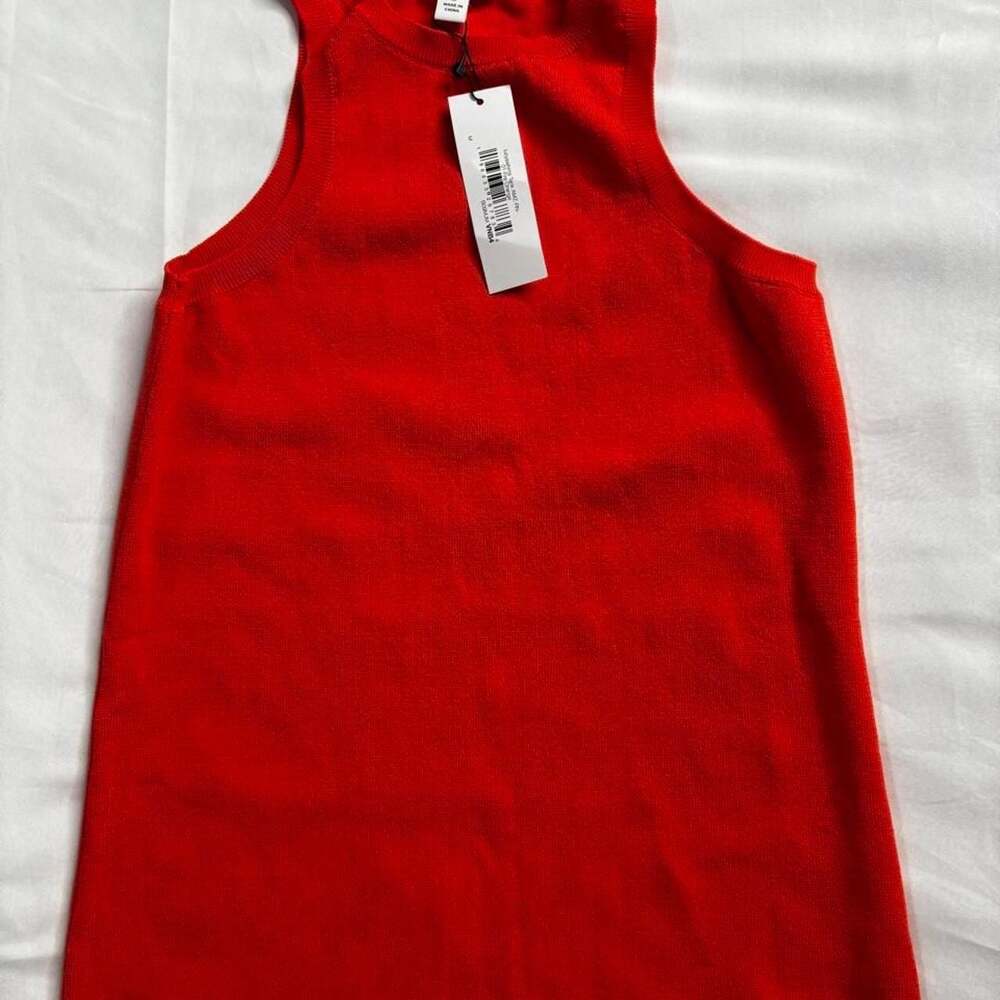 The Drop x lucyswhims Fire Orange Knit Tank Top Size M